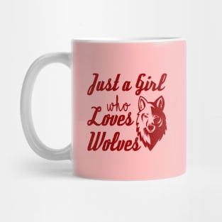 Just a Girl who Loves Wolves Wolf Mug